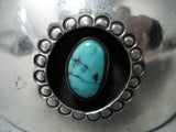 Fabulous Vintage Navajo Turquoise Sterling Silver Bracelet Native American Old-Nativo Arts