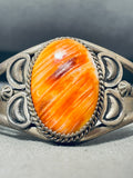 Stunning Native American Navajo Spiny Oyster Sterling Silver Bracelet-Nativo Arts