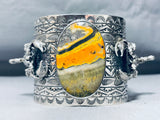 Best Honeybee Jasper Native American Sterling Silver Bracelet Cuff-Nativo Arts