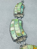 One Of The Best Vintage Southwest Green Turquoise Sterling Silver Necklace-Nativo Arts