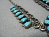 Exquisite Vintage Native American Navajo Sky Blue Turquoise Sterling Silver Boyd Necklace-Nativo Arts