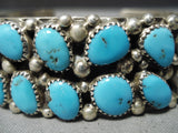 Amazing Kathleen Turquoise Vintage Native American Navajo Sterling Silver Bracelet Cuff-Nativo Arts