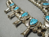 Magnificent Vintage Native American Navajo Sleeping Beauty Turquoise Sterling Silver Necklace-Nativo Arts