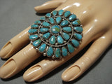 Exceptional Vintage Navajo Turquoise Sterling Silver Native American Ring-Nativo Arts