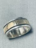 Real Gold And Silver Vintage Navajo Sterling Native American Ring-Nativo Arts