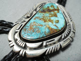 Rob Kelley Vintage Native American Navajo Royston Turquoise Sterling Silver Bolo-Nativo Arts