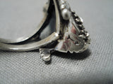Important Native American Navajo Wilf Begay Sterling Silver Toad Ring-Nativo Arts