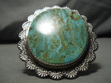 Native American Important Huge Vintage Santo Domingo Royston Turquoise Sterling Silver Bracelet-Nativo Arts