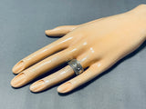 One Of The Most Unique Vintage Native American Navajo Sterling Silver Ring-Nativo Arts