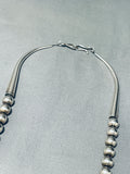 Very Rare Cubed Sterling Silver Vintage Native American Navajo Turquoise Necklace-Nativo Arts