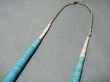 Native American Gorgeous Vintage Santo Domingo Turquoise and Shell Necklace-Nativo Arts