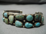 Best Vintage Native American Navajo Verdy Jake Turquoise Sterling Silver Bracelet Cuff-Nativo Arts