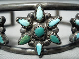 Early Vintage Native American Navajo Cerrillos Turquoise Sterling Silver Bracelet-Nativo Arts