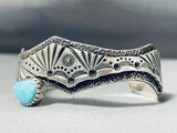 Skilled Workmanship Vintage Native American Navajo Turquoise Sterling Silver Bracelet-Nativo Arts