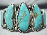 Gorgeous Nez Vintage Native American Navajo Royston Turquoise Sterling Silver Bracelet-Nativo Arts