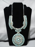 Spectacular Vintage Native American Navajo Royston Turquoise Sterling Silver Necklace-Nativo Arts
