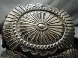 Heavy Vintage Native American Navajo Hand Wrought Sterling Silver Concho Belt Old-Nativo Arts