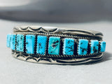 Thomas Tso (d.) Vintage Native American Navajo Turquoise Sterling Silver Bracelet-Nativo Arts