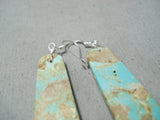 Native American Unbelievable Santo Domingo Royston Turquoise Sterling Silver Earrings-Nativo Arts