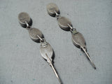 Dynamic Vintage Native American Navajo Royston Turquoise Sterling Silver Earrings Old-Nativo Arts