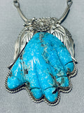 Very Important Vintage Native American Navajo Ben Begaye (d.) Turquoise Sterling Silver Necklace-Nativo Arts