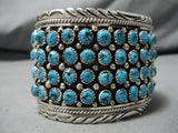 Quality Modernistic Native American Navajo Chris Francisco Turquoise Sterling Silver Bracelet-Nativo Arts