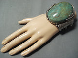 One Of The Biggest Vintage Native American Navajo Royston Turquoise Sterling Silver Bracelet-Nativo Arts