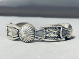 Important Smithsonian Vintage Native American Navajo Sterling Silver Bracelet Cuff-Nativo Arts