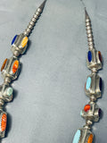 One Of The Best Ever Vintage Native American Navajo Turquoise Sterling Silver Necklace-Nativo Arts