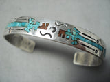 One Of Oldest Vintage Native American Navajo Thomas Singer Turquoise Sterling Silver Bracelet-Nativo Arts