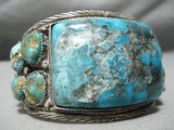 One Of The Best Vintage Native American Navajo Persin Turquoise Sterling Silver Bracelet-Nativo Arts