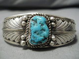 Amazing Vintage Zuni Native American Bernadette Eustace Turquoise Bracelet-Nativo Arts