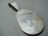 Mesmerizing Vintage Native American Navajo Damale Turquoise Sterling Silver Pendant-Nativo Arts