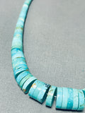 Native American Particularily Rare Vintage Santo Domingo Turquoise Sterling Silver Necklace-Nativo Arts