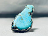 Native American Gorgeous Vintage Morenci Turquoise Sterling Silver Ring-Nativo Arts
