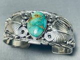 Darrell Morgan Vintage Native American Navajo Royston Turquoise Sterling Silver Bracelet-Nativo Arts