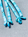 Native American Majestic Longer Vintage Santo Domingo Turquoise Heishi Sterling Silver Necklace-Nativo Arts