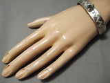 Important Vintage Native American Navajo Dry Creek Turquoise Sterling Silver Bracelet-Nativo Arts