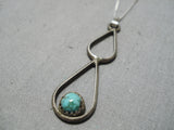 Wonderful Vintage Native American Navajo Royston Turquoise Sterling Silver Necklace Old-Nativo Arts