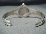 Intricacy!! Vintage Native American Navajo Royston Turquoise Arrowhead Sterling Silver Bracelet-Nativo Arts
