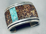 One Of The Best Vintage Native American Navajo Turquoise Heishi Sterling Silver Bracelet-Nativo Arts