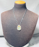 Jake Francosa San Felipe Royston Turquoise Sterling Silver Necklace-Nativo Arts