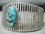 Superb Vintage Native American Navajo Spiderweb Turquoise Sterling Silver Huge Bracelet-Nativo Arts