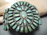 Spectacular Vintage Native American Navajo Royston Turquoise Sterling Silver Bracelet Old-Nativo Arts