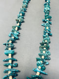 Native American 126 Grams Vintage Navajo Turquoise Nugget Sterling Silver Heishi Necklace Old-Nativo Arts