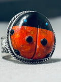 Important Ben Begaye (d.)amazing Native American Navajo Sterling Silver Ladybug Ring-Nativo Arts