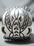 Marc James Navajo Native American Sterling Silver Huge Bracelet-Nativo Arts