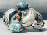 One Of The Finest Vintage Native American Navajo Morenci Turquoise Sterling Silver Bracelet-Nativo Arts