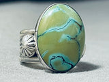 Outstanding Native American Navajo Turquoise Stering Silver Ring Ben Begaye-Nativo Arts