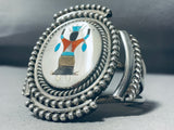 Most Detailed Silver Bead Vintage Native American Navajo Kachina Sterling Silver Bracelet-Nativo Arts